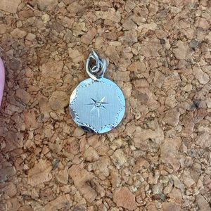 Sterling Silver Charm with Diamond Chip